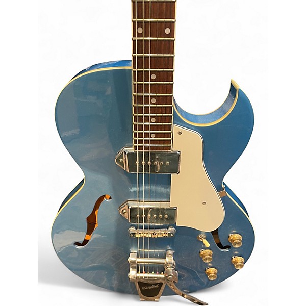 Used 1996 Epiphone Sorento Blue Hollow Body Electric Guitar