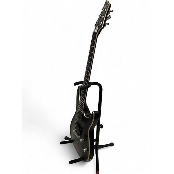 Used Schecter Guitar Research C1 Platinum Translucent Black Solid Body Electric Guitar