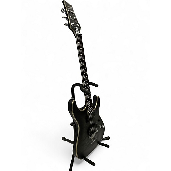 Used Schecter Guitar Research C1 Platinum Translucent Black Solid Body Electric Guitar