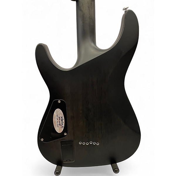 Used Schecter Guitar Research C1 Platinum Translucent Black Solid Body Electric Guitar