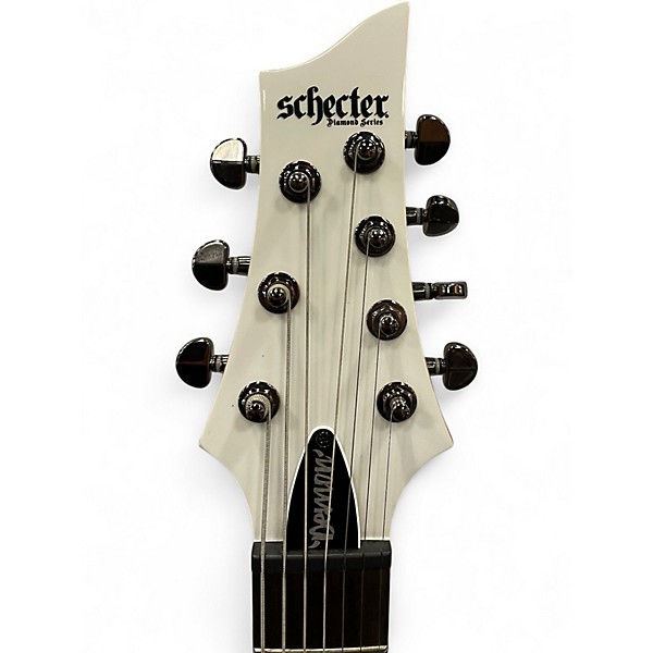 Used Schecter Guitar Research Demon 7 String Vintage White Solid Body Electric Guitar
