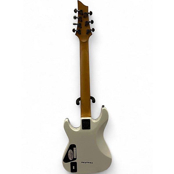 Used Schecter Guitar Research Demon 7 String Vintage White Solid Body Electric Guitar