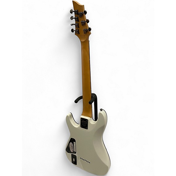 Used Schecter Guitar Research Demon 7 String Vintage White Solid Body Electric Guitar
