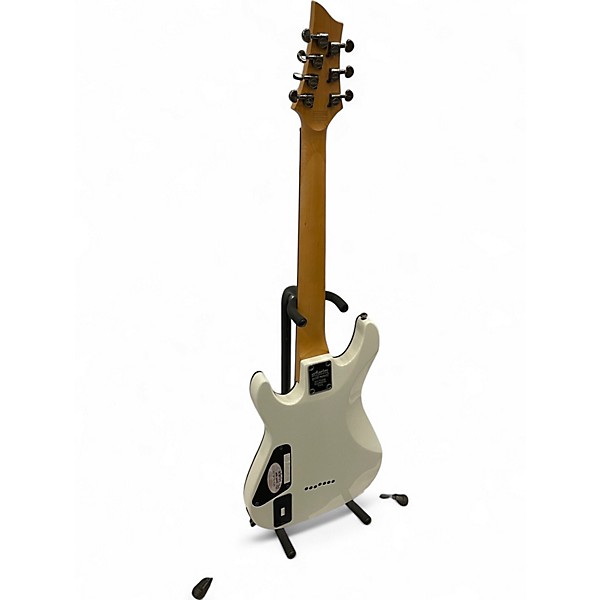 Used Schecter Guitar Research Demon 7 String Vintage White Solid Body Electric Guitar