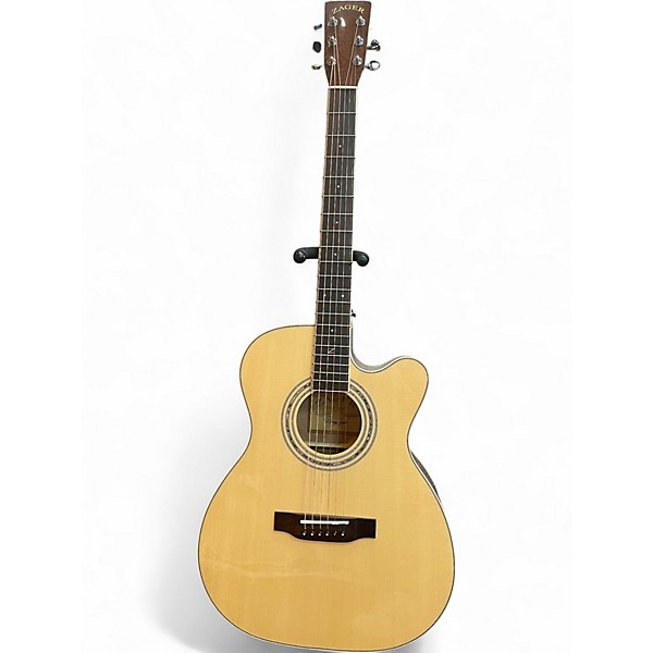 Used Zager ZAD-500MCE Natural Acoustic Electric Guitar