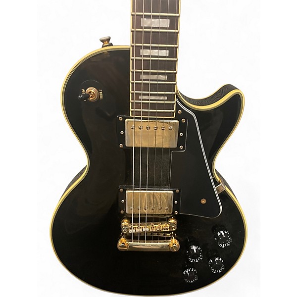 Used Epiphone Les Paul Custom Pro Ebony Solid Body Electric Guitar