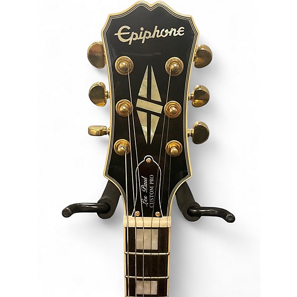 Used Epiphone Les Paul Custom Pro Ebony Solid Body Electric Guitar