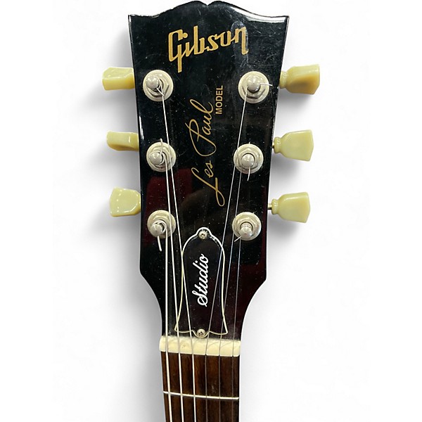 Used Gibson Les Paul Studio Black Solid Body Electric Guitar