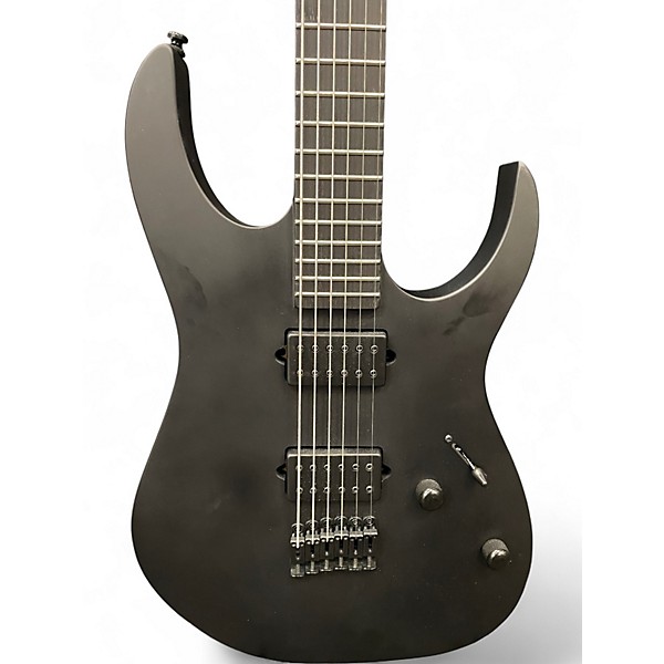 Used Ibanez rgrtbb21 iron label baritone Black Baritone Guitars
