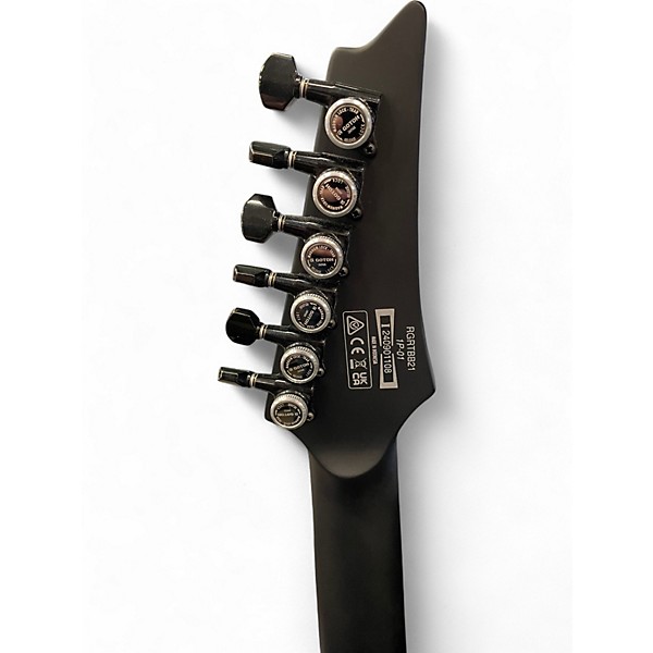 Used Ibanez rgrtbb21 iron label baritone Black Baritone Guitars