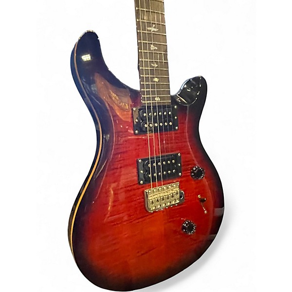 Used PRS SE Custom 24 Red to Black Fade Solid Body Electric Guitar