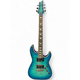 Used Schecter Guitar Research Omen Extreme 6 Blue Solid Body Electric Guitar