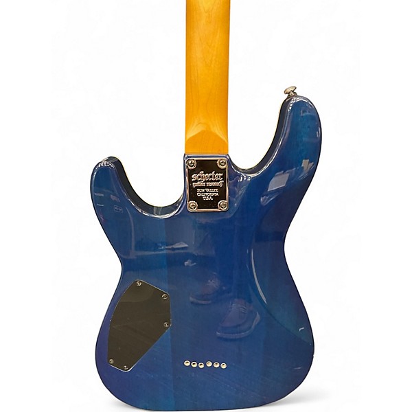 Used Schecter Guitar Research Omen Extreme 6 Blue Solid Body Electric Guitar