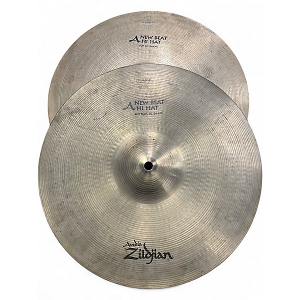 Used Zildjian 14.25in New Beat Hi Hat Pair Cymbal