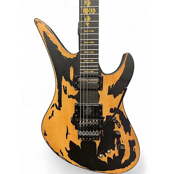 Used Schecter Guitar Research SINISTER CUSTOM S DISTRESSED SATIN BLACK Solid Body Electric Guitar