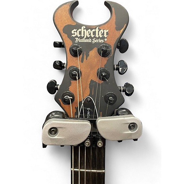 Used Schecter Guitar Research SINISTER CUSTOM S DISTRESSED SATIN BLACK Solid Body Electric Guitar