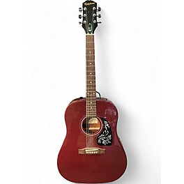 Used Epiphone Starling Red Acoustic Guitar