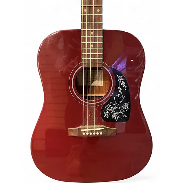 Used Epiphone Starling Red Acoustic Guitar