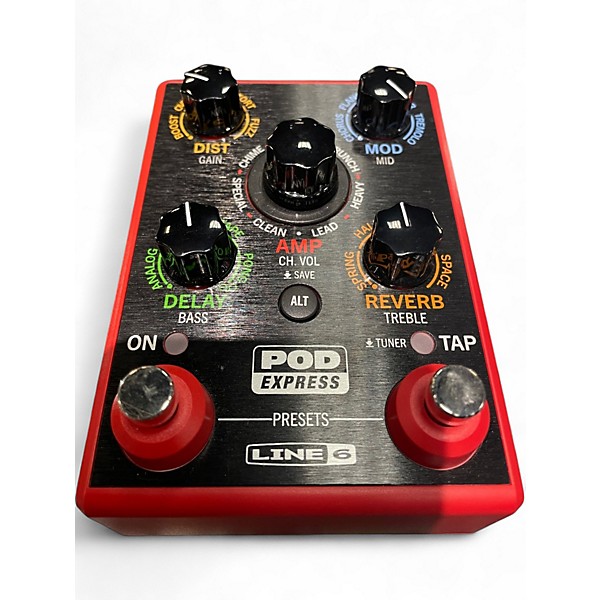 Used Line 6 Pod Express Foot Pedal Red Effect Processor