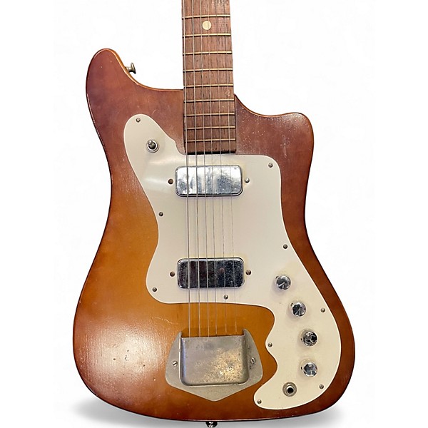 Vintage 1960s Kay K-102 Vanguard Sunburst Solid Body Electric Guitar