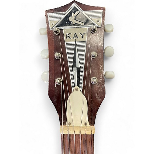 Vintage 1960s Kay K-102 Vanguard Sunburst Solid Body Electric Guitar