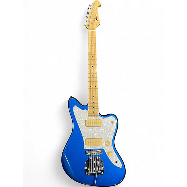 Used Indio DLX Blue Solid Body Electric Guitar