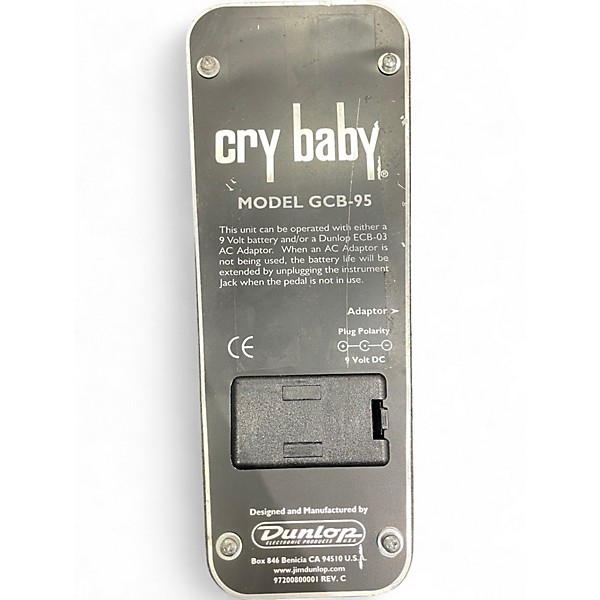Used Dunlop GCB95 Original Crybaby Wah Effect Pedal
