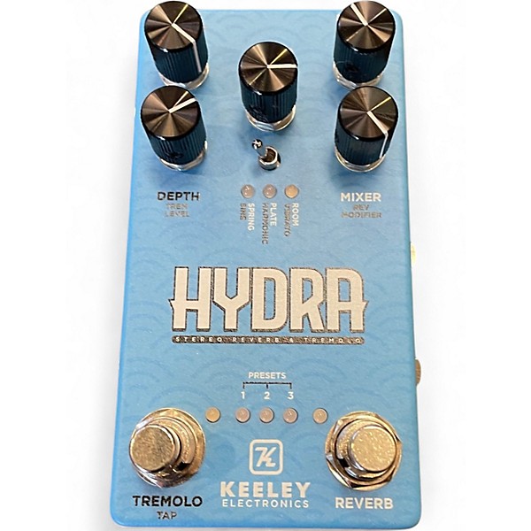Used Keeley Hydra Stereo Reverb and Tremolo Effect Pedal