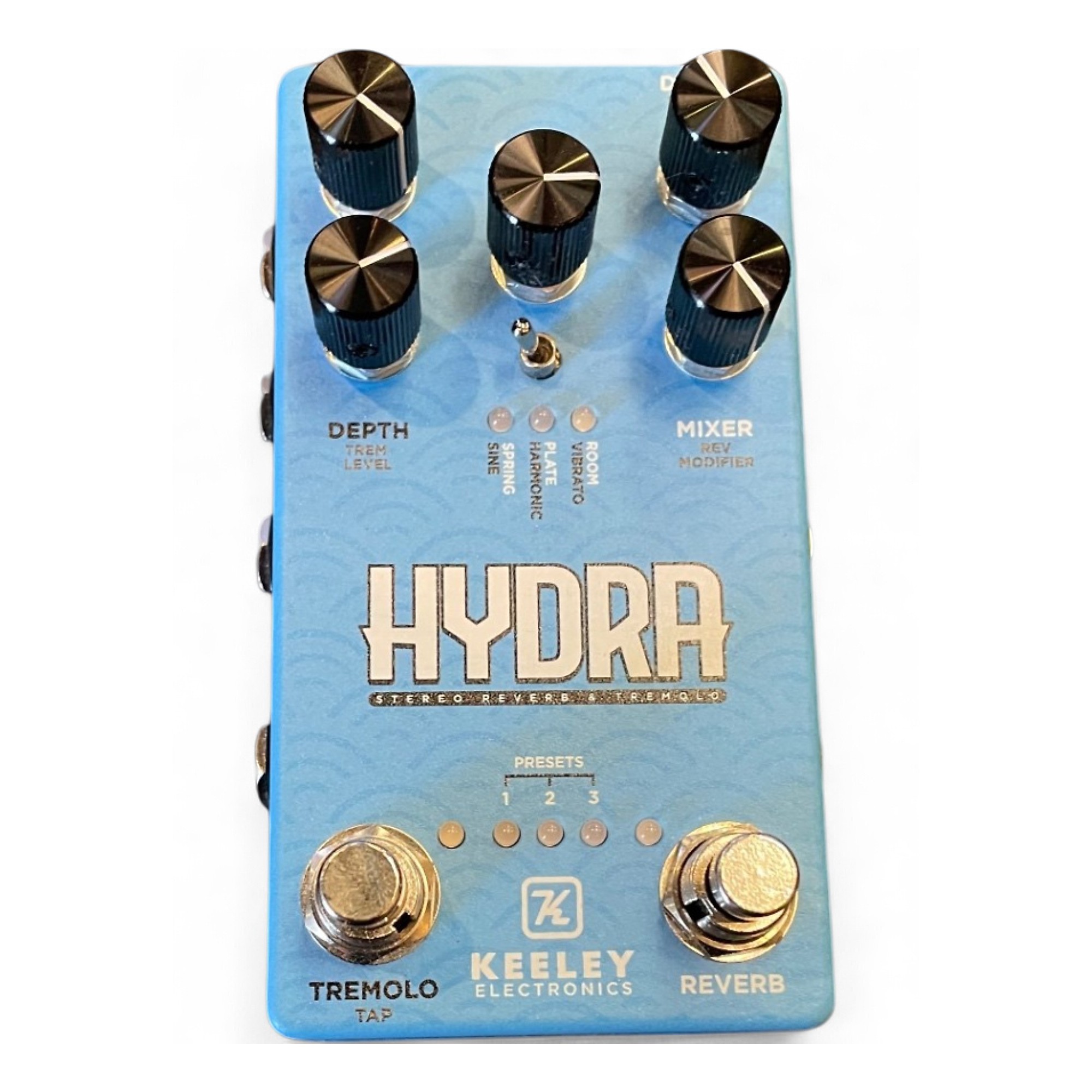 Used Keeley Hydra Stereo Reverb and Tremolo Effect Pedal