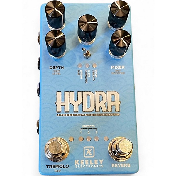 Used Keeley Hydra Stereo Reverb and Tremolo Effect Pedal