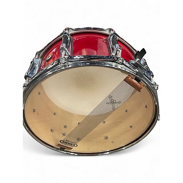 Used Shine Custom Drums & Percussion 14X6 DEFINITION BIRCH SERIES RED Drum