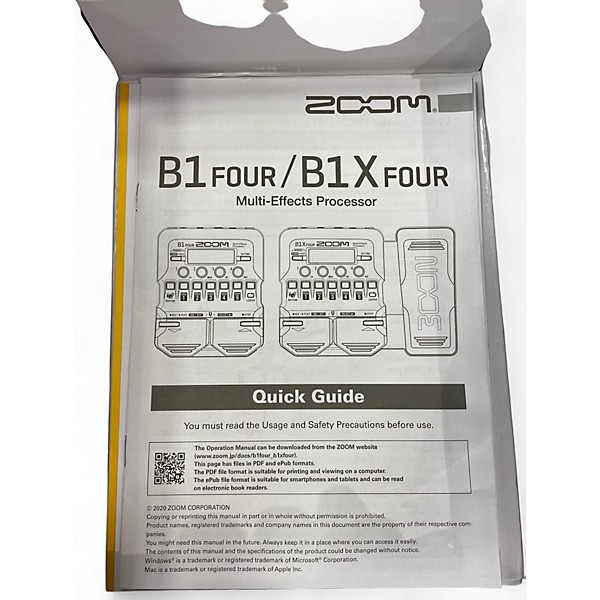 Used Zoom B1X Four Effect Processor