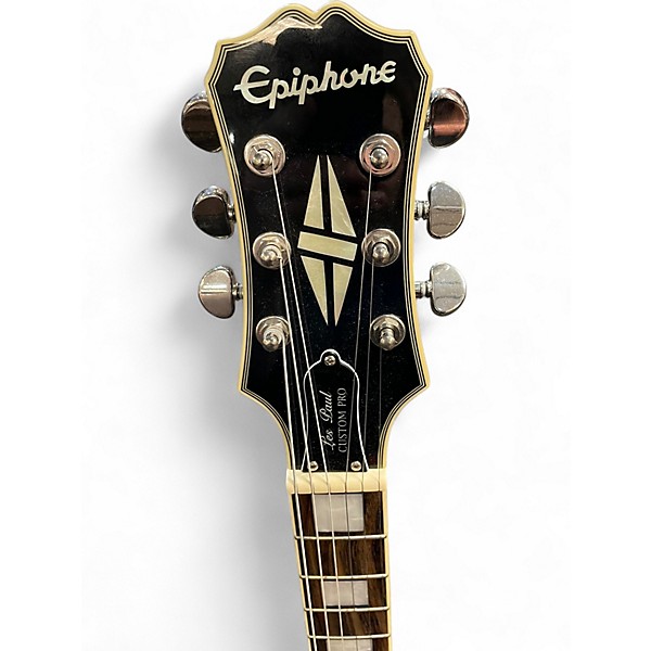 Used Epiphone Les Paul Custom Pro Silverburst Solid Body Electric Guitar