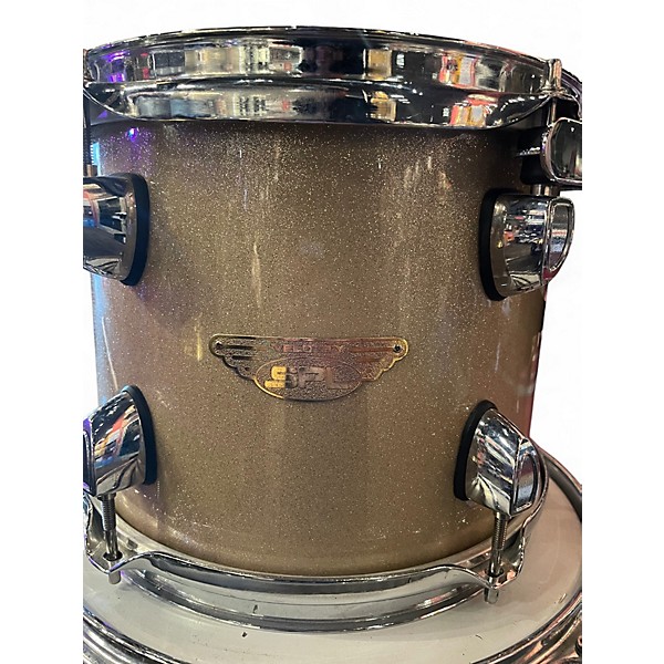 Used SPL 4 Piece Velocity  Gold Sparkle Drum Kit