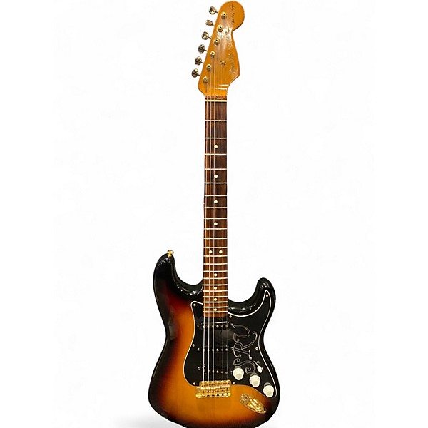 Vintage 1999 Fender Artist Series Stevie Ray Vaughan Stratocaster 3 Color Sunburst Solid Body Electric Guitar