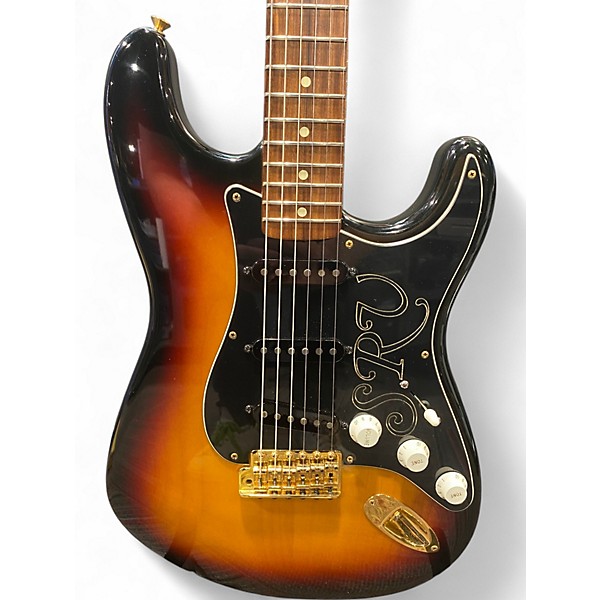 Vintage 1999 Fender Artist Series Stevie Ray Vaughan Stratocaster 3 Color Sunburst Solid Body Electric Guitar