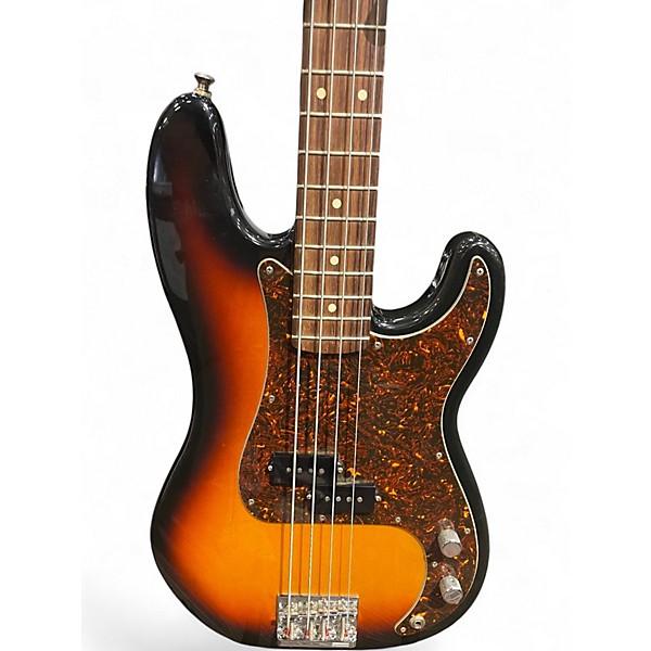 Used Fender Standard Precision Bass SUNBURST Electric Bass Guitar