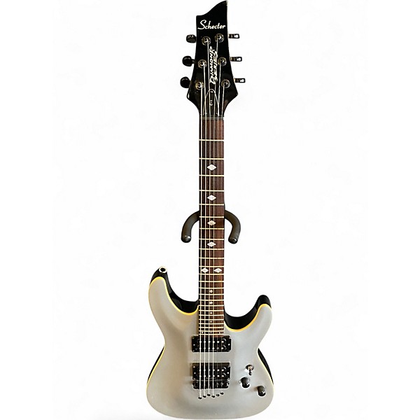 Used Schecter Guitar Research c1 diamond series silver Solid Body Electric Guitar