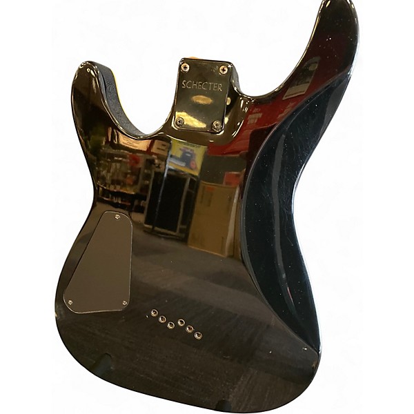 Used Schecter Guitar Research c1 diamond series silver Solid Body Electric Guitar