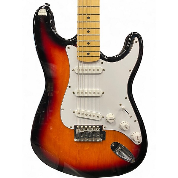 Used Starcaster by Fender Stratocaster 3 Tone Sunburst Solid Body Electric Guitar
