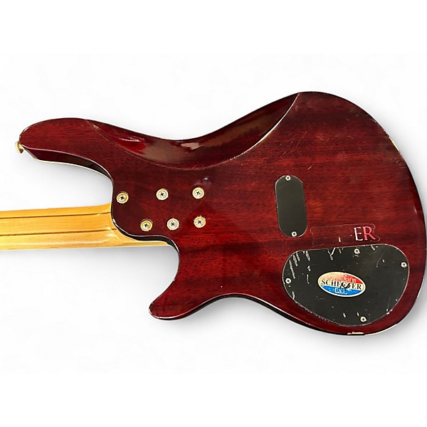 Used Schecter Guitar Research DIAMOND SERIES C-4 BASS RED BURST Electric Bass Guitar