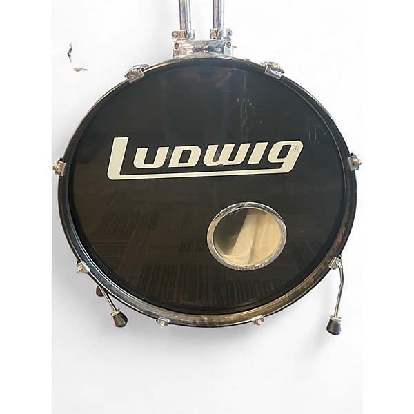 Used Ludwig 4 Piece Accent black Drum Kit