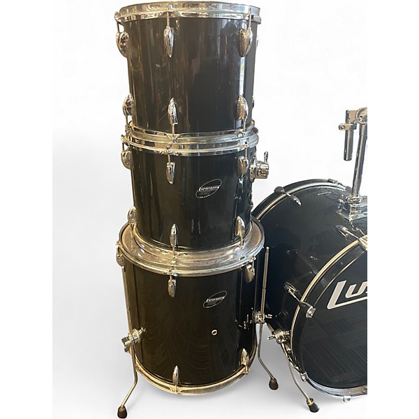Used Ludwig 4 Piece Accent black Drum Kit