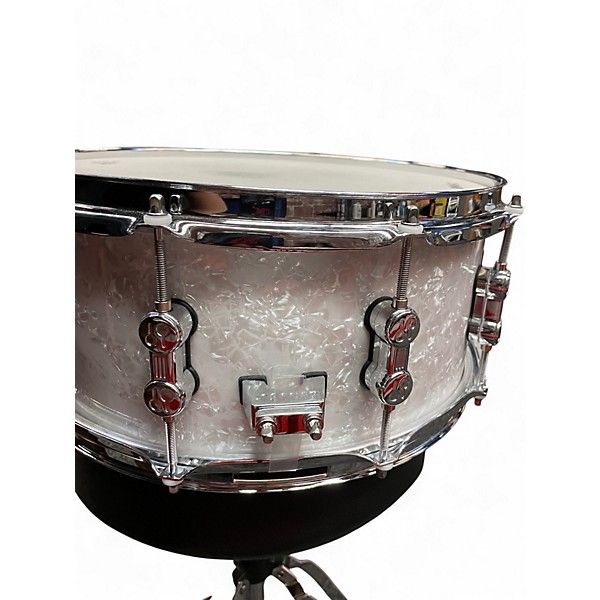 Used SONOR 14in AQ2 SNARE 14X6 WHITE MARINE PEARL Drum