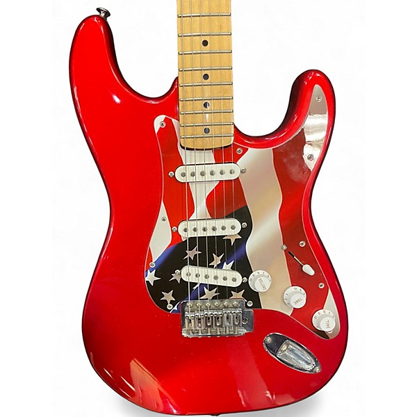 Used Samick SVE130 Candy Apple Red Solid Body Electric Guitar