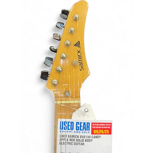 Used Samick SVE130 Candy Apple Red Solid Body Electric Guitar