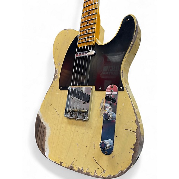 Used Fender Custom Shop LTD NAMM 1951 Nocaster Heavy Relic Nocaster Blonde Solid Body Electric Guitar