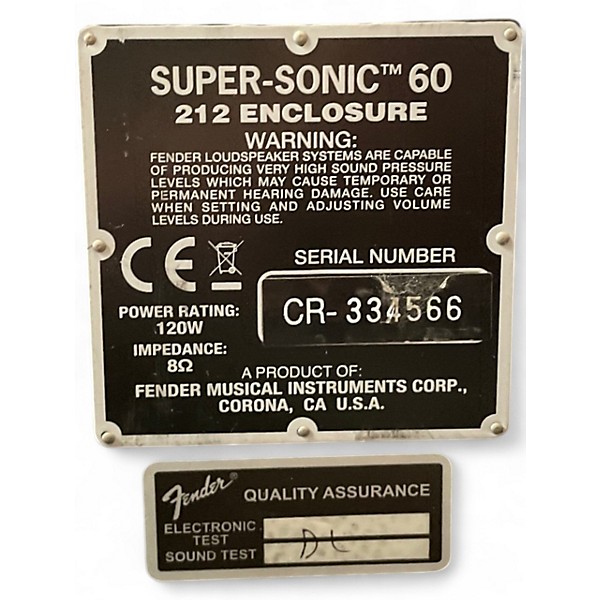 Used Fender Super Sonic 60 60W Tube Guitar Amp Head