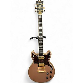 Used D'Angelico Deluxe Brighton Matte Rose Gold Solid Body Electric Guitar