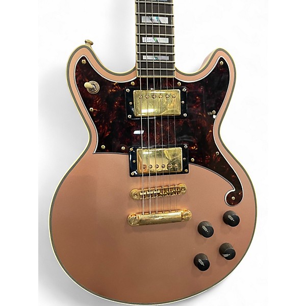 Used D'Angelico Deluxe Brighton Matte Rose Gold Solid Body Electric Guitar